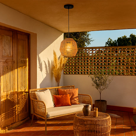 LÁMPARA COLGANTE ARTESANAL LUANA - SIN FOCO