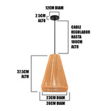 LÁMPARA COLGANTE ARTESANAL NINA - SIN FOCO