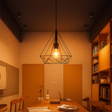 LÁMPARA COLGANTE TIPO JAULA DIAMOND BLACK - SIN FOCO