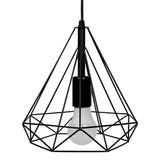 LÁMPARA COLGANTE TIPO JAULA DIAMOND BLACK - SIN FOCO