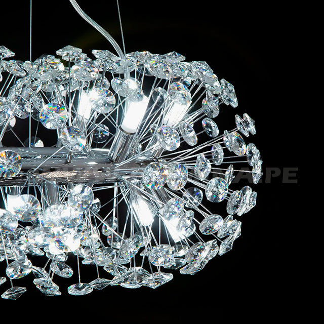 LÁMPARA COLGANTE CATALONIA CRISTAL LUX SILVER LED