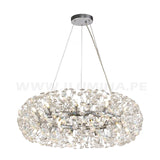 LÁMPARA COLGANTE CATALONIA CRISTAL LUX SILVER + FOCO LED SMD 5W G9 LUZ CÁLIDA