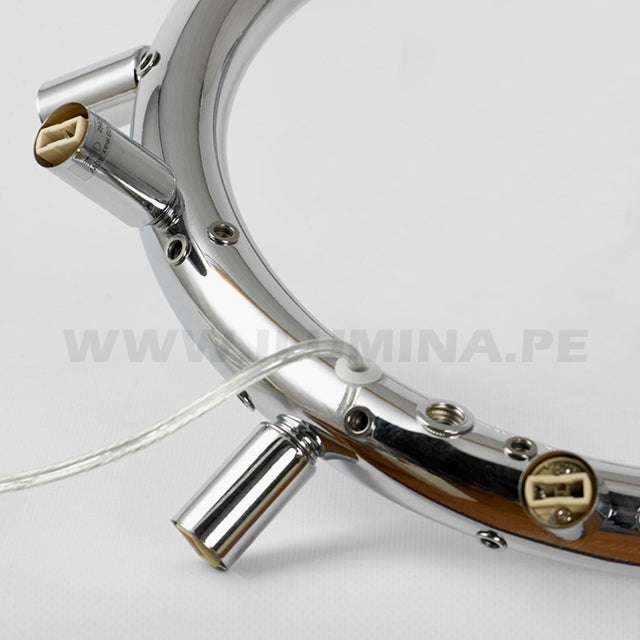 LÁMPARA COLGANTE CATALONIA CRISTAL LUX SILVER + FOCO LED SMD 5W G9 LUZ CÁLIDA