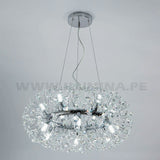 LÁMPARA COLGANTE CATALONIA CRISTAL LUX SILVER LED