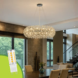 LÁMPARA COLGANTE CATALONIA CRISTAL LUX SILVER + FOCO LED SMD 5W G9 LUZ CÁLIDA