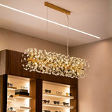 LÁMPARA DE TECHO COLGANTE MESSIE CRISTAL LUX GOLD - SIN FOCO