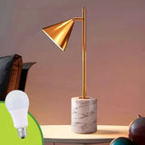 LÁMPARA DE MESA GENESIS GOLD LED + FOCO LED 12W LUZ CÁLIDA