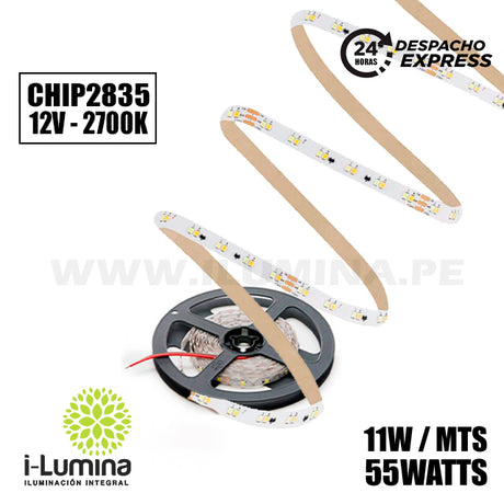 CINTA LED FLEX 55W LUZ CÁLIDA 2700K SMD2835 - 5MTS MARCA ILUMINA