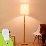LÁMPARA DE PIE MACARENA WOOD LED + FOCO LED 12W LUZ CÁLIDA