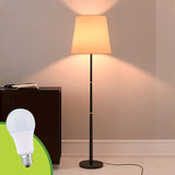 LÁMPARA DE PIE MACARENA BLACK LED + FOCO LED 12W LUZ CÁLIDA