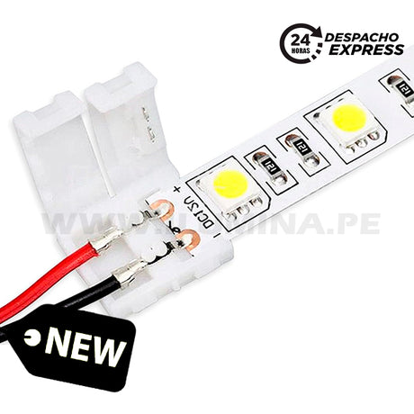 2P-10DT CONECTOR INICIAL CON CABLE PARA CINTA LED MARCA ILUMINA (NO REQUIERE SOLDADURA)