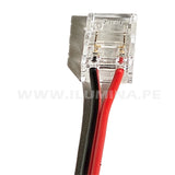 2P-8DT-COB CONECTOR INICIAL CON CABLE PARA CINTA COB LED MARCA ILUMINA (NO REQUIERE SOLDADURA)