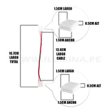 2P-8ST EXTENSIÓN CONECTOR DOBLE CON CABLE PARA CINTA COB LED MARCA ILUMINA (NO REQUIERE SOLDADURA)