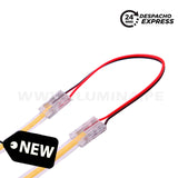 2P-8ST-COB EXTENSIÓN CONECTOR DOBLE CON CABLE PARA CINTA COB LED MARCA ILUMINA (NO REQUIERE SOLDADURA)