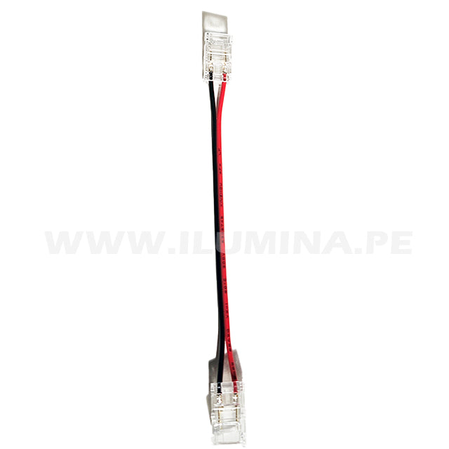 2P-8ST-COB EXTENSIÓN CONECTOR DOBLE CON CABLE PARA CINTA COB LED MARCA ILUMINA (NO REQUIERE SOLDADURA)