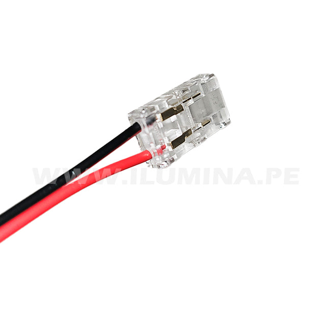 2P-8ST-COB EXTENSIÓN CONECTOR DOBLE CON CABLE PARA CINTA COB LED MARCA ILUMINA (NO REQUIERE SOLDADURA)