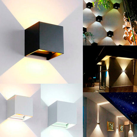 LÁMPARA DE EXTERIOR CUBE LED BLACK 6W LUZ BLANCA