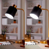 LÁMPARA DE MESA ALMENDRA BLACK AND GOLD LED