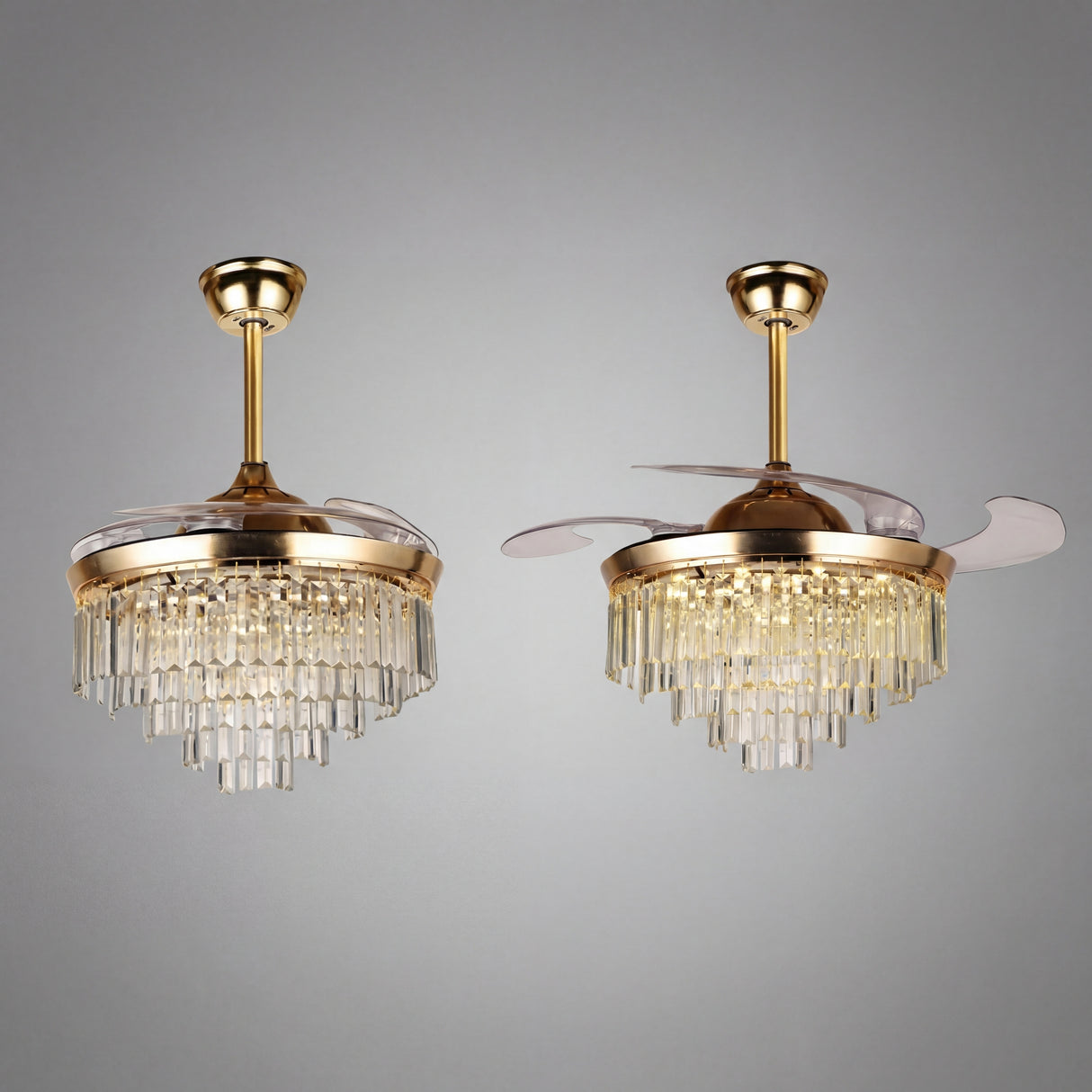 diferencia ventilador de techo retractil abierto y cerrado i-lumina