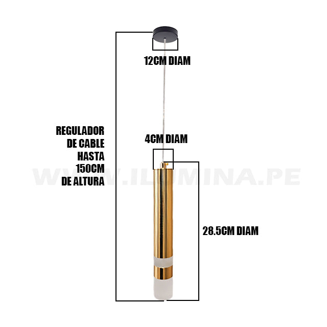 LÁMPARA COLGANTE SUPER SLIM LED GOLDEN 5W