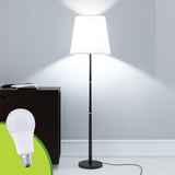 LÁMPARA DE PIE MACARENA BLACK LED + FOCO LED 12W LUZ BLANCA