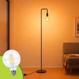 LÁMPARA DE PIE MINIMALISTA VINTAGE BELLA LED + FOCO LED G95 FILAMENTO TRANSP 4W 2700K LUZ CÁLIDA
