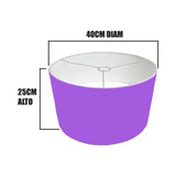 PANTALLA DECORATIVA PARA LÁMPARA 40DIAM 25ALT HUACHA IMPORTADA COLOR MORADO