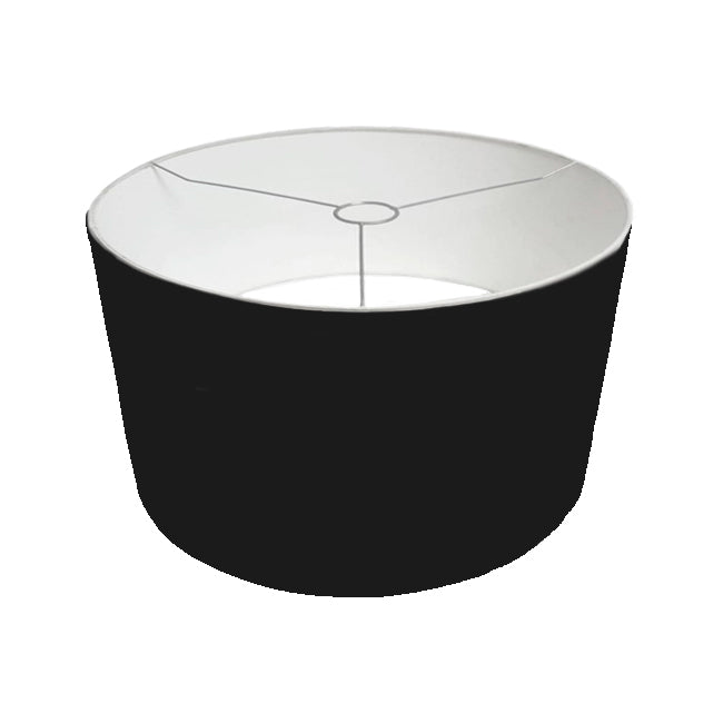PANTALLA DECORATIVA PARA LÁMPARA 40DIAM 25ALT HUACHA IMPORTADA COLOR NEGRO