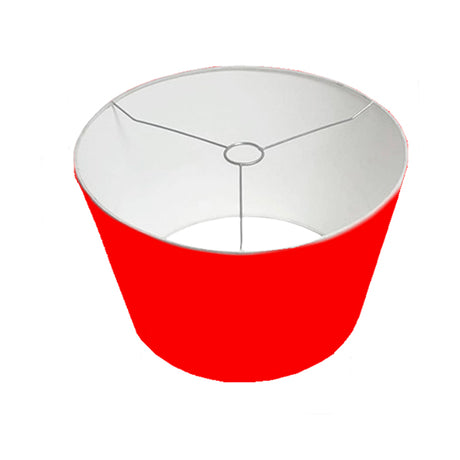 PANTALLA DECORATIVA CÓNICA 45DIAM X 35DIAM X 25ALT HUACHA IMPORTADA COLOR  ROJO