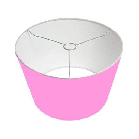 PANTALLA DECORATIVA CÓNICA 45DIAM X 35DIAM X 25ALT HUACHA IMPORTADA COLOR  ROSADO