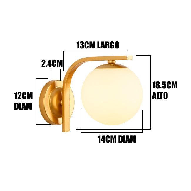 LÁMPARA DE PARED INTERIOR HARPER GOLD LED