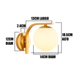 LÁMPARA DE PARED INTERIOR HARPER GOLD LED