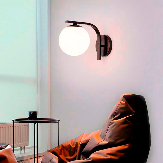 LÁMPARA DE PARED INTERIOR HARPER BLACK LED - SIN FOCO