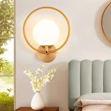 LÁMPARA DE PARED INTERIOR VALERIA GOLD + FOCO LED FILAMENTO G45 4W E27 TRANSPARENTE ILUMINA