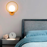 LÁMPARA DE PARED INTERIOR VALERIA GOLD + FOCO LED FILAMENTO G45 4W E27 TRANSPARENTE ILUMINA