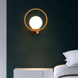 LÁMPARA DE PARED INTERIOR VALERIA GOLD + FOCO LED FILAMENTO G45 4W E27 TRANSPARENTE ILUMINA