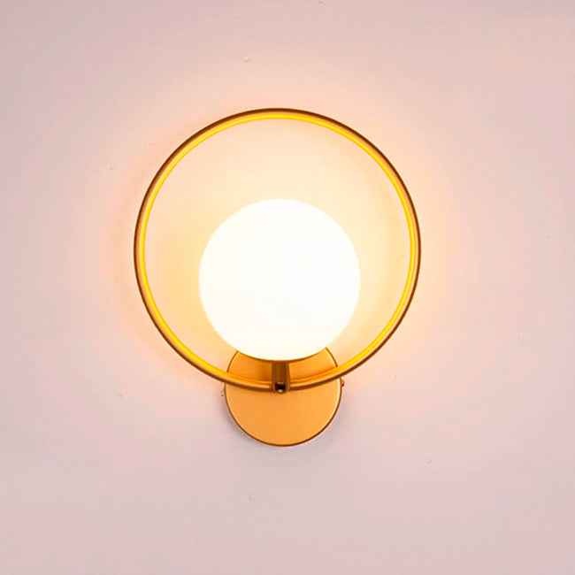 LÁMPARA DE PARED INTERIOR VALERIA GOLD + FOCO LED FILAMENTO G45 4W E27 TRANSPARENTE ILUMINA