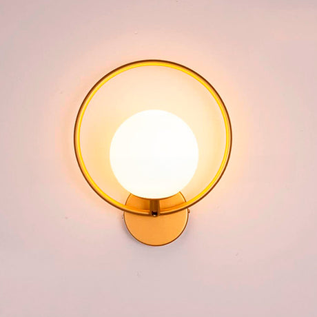 LÁMPARA DE PARED INTERIOR VALERIA GOLD + FOCO LED FILAMENTO G45 4W E27 TRANSPARENTE ILUMINA