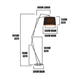 LÁMPARA DE PIE BLACK URBAN LOFT INDUSTRIAL MATTE - SIN FOCO