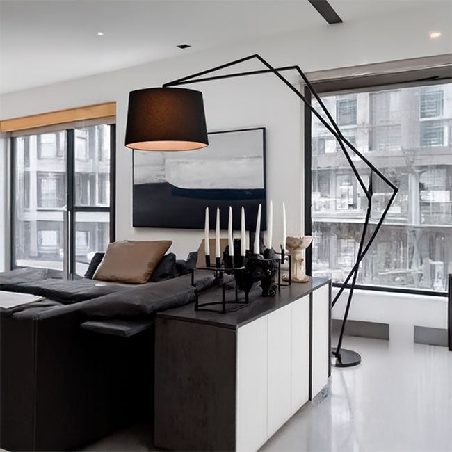 LÁMPARA DE PIE BLACK URBAN LOFT INDUSTRIAL MATTE - SIN FOCO