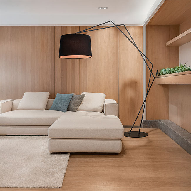 LÁMPARA DE PIE BLACK URBAN LOFT INDUSTRIAL MATTE - SIN FOCO