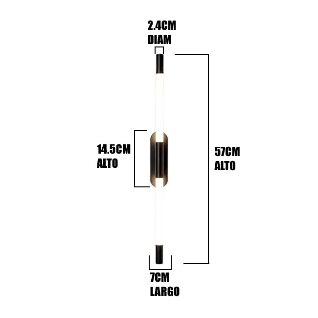 LÁMPARA DE PARED INTERIOR CHARLOTTE BLACK LED TRICOLOR