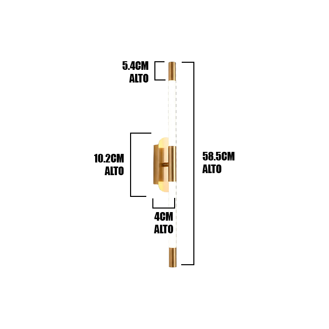 LÁMPARA DE PARED INTERIOR CHARLOTTE GOLD LED TRICOLOR