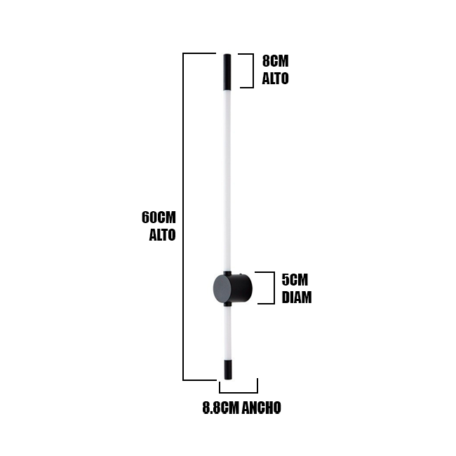 LÁMPARA DE PARED INTERIOR CHELSEA BLACK LED TRICOLOR