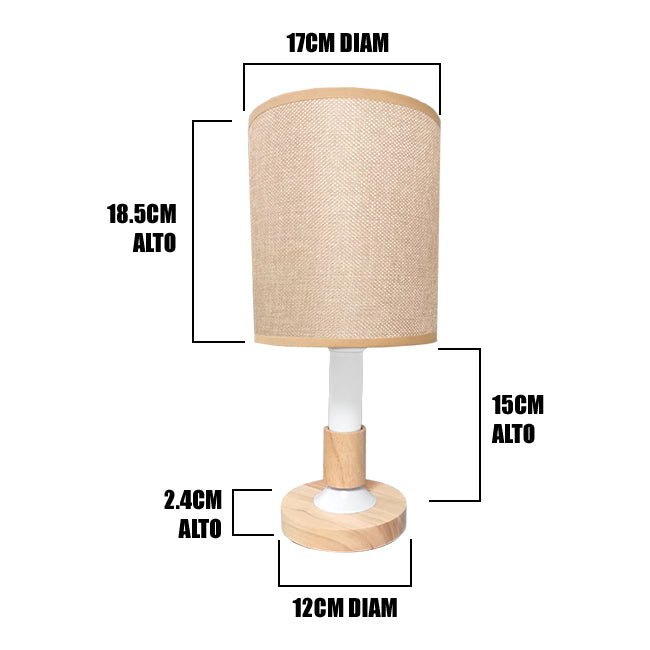 LÁMPARA DE MESA LINEAL HELENA + FOCO LED 12W LUZ CÁLIDA