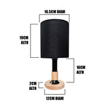 LÁMPARA DE MESA LINEAL KENDRA + FOCO LED 12W LUZ CÁLIDA
