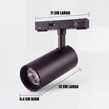 SPOT LED PARA RIEL VEGA BLACK 18W CCT 03 TONOS TRICOLOR DIRIGIBLE