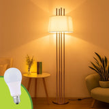 LÁMPARA DE PIE ABIGAIL GOLD LED + FOCO LED 12W LUZ CÁLIDA
