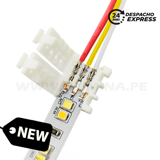 3P-10DT CONECTOR INICIAL CON CABLE PARA CINTA LED PIXEL MARCA ILUMINA (NO REQUIERE SOLDADURA)