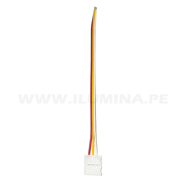 3P-10DT CONECTOR INICIAL CON CABLE PARA CINTA LED PIXEL MARCA ILUMINA (NO REQUIERE SOLDADURA)